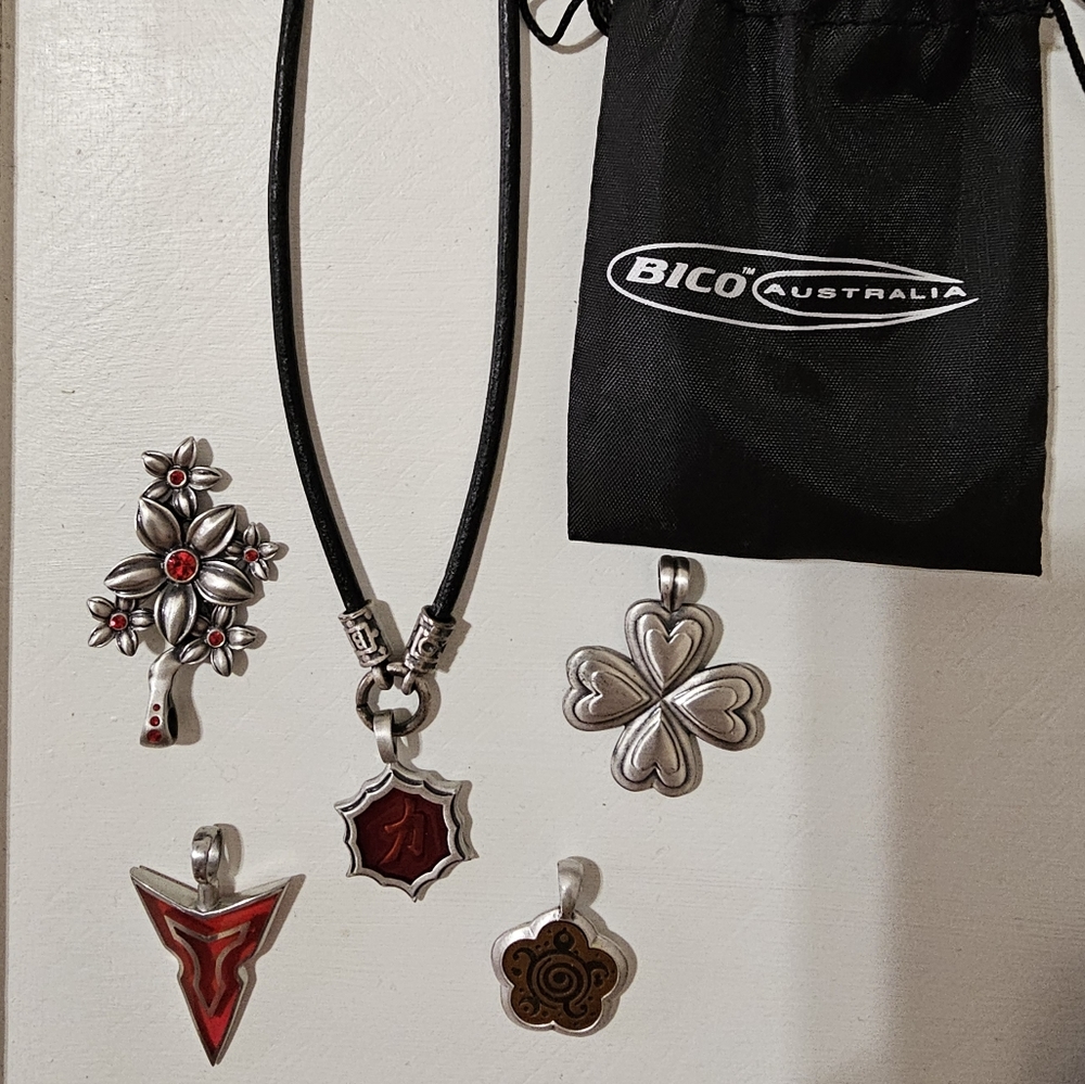 Lot of 5 Bico Australia pendants with necklace